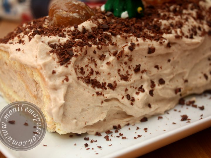 Buche De Noel A La Mousse De Marrons Chestnut Mousse Buche De Noel Mon Ile Ma Passion